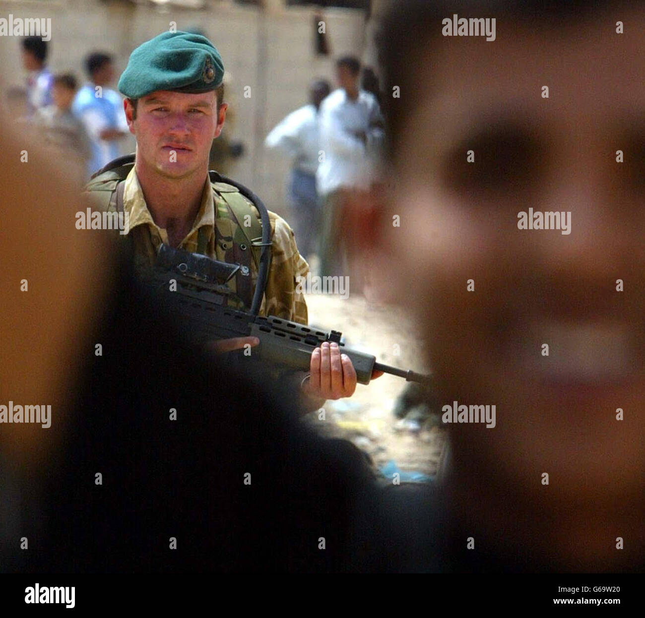 Members of 42 Commando Royal Marines on patrol Umm Qasr in Southern ...