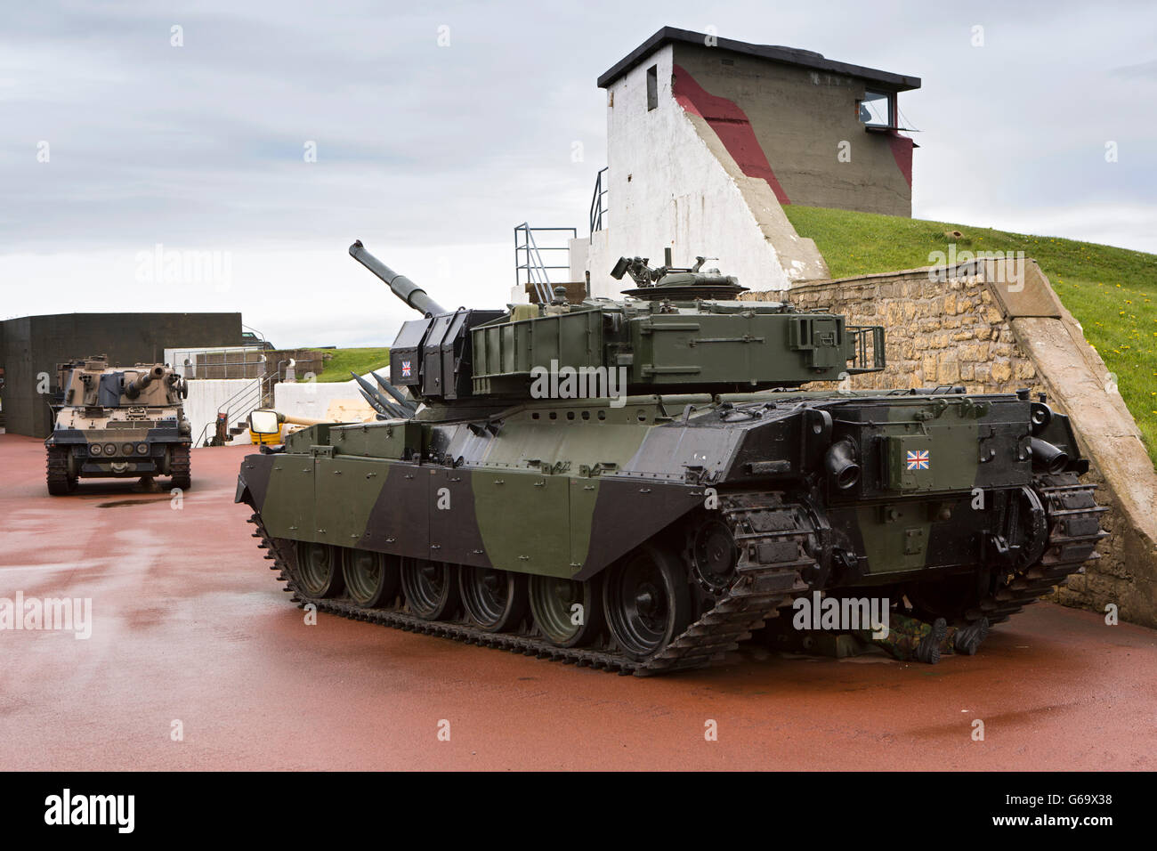 UK, County Durham, Hartlepool Headland, Heugh Battery Museum, tanks on