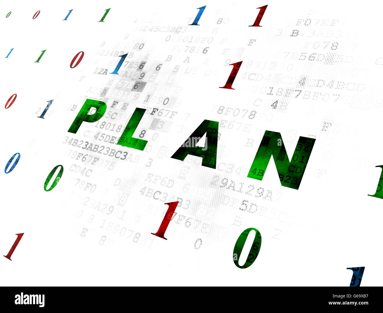 Business concept: Plan on Digital background Stock Photo