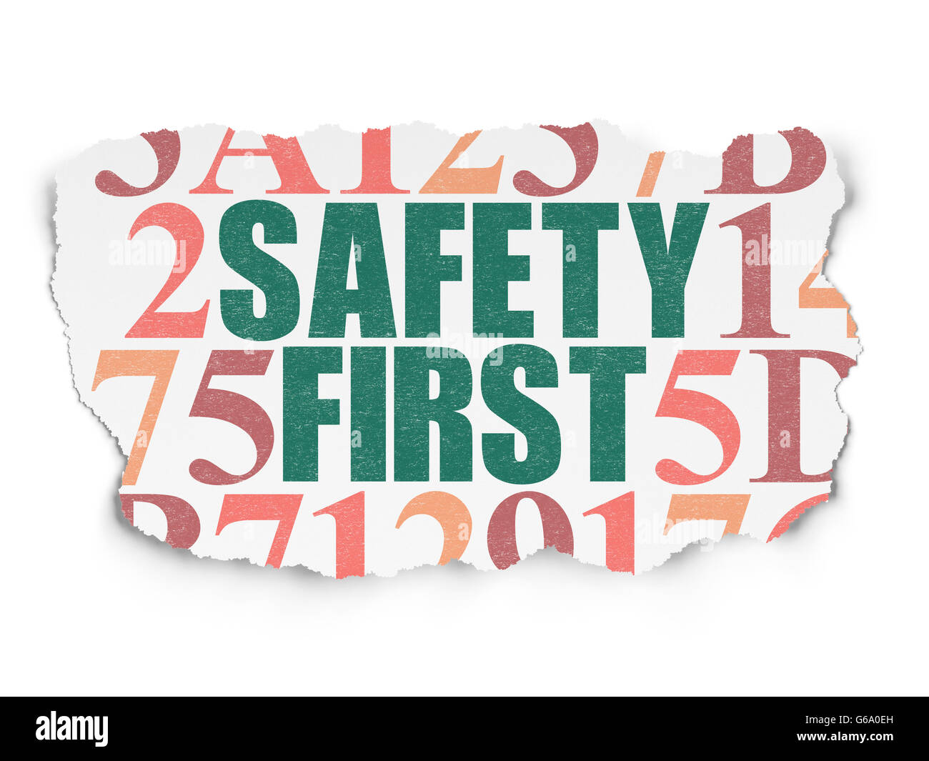 Safety concept: Safety First on Torn Paper background Stock Photo - Alamy