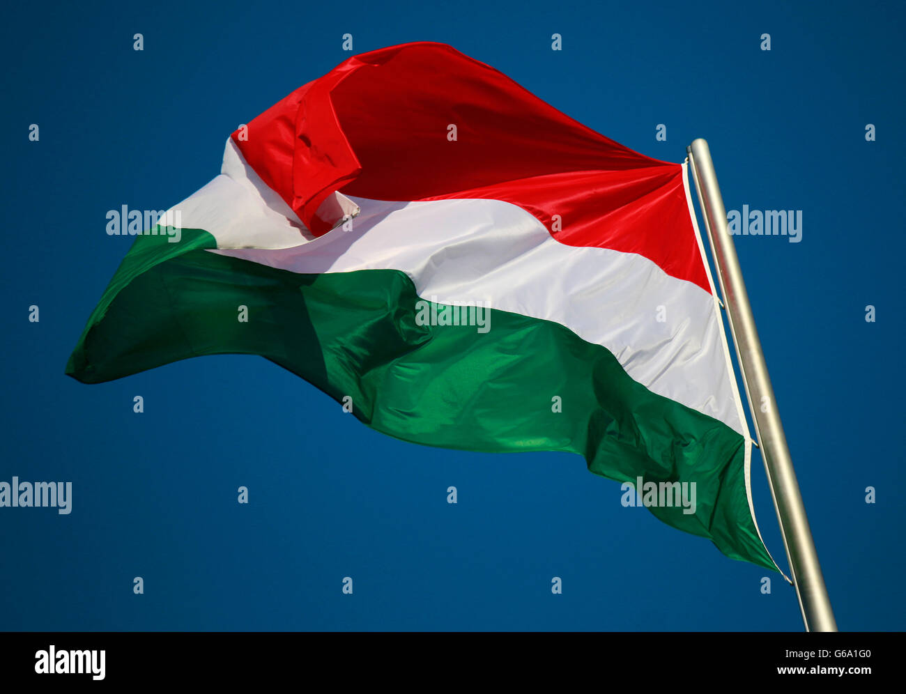 italienische Fahne, Berlin. Stock Photo