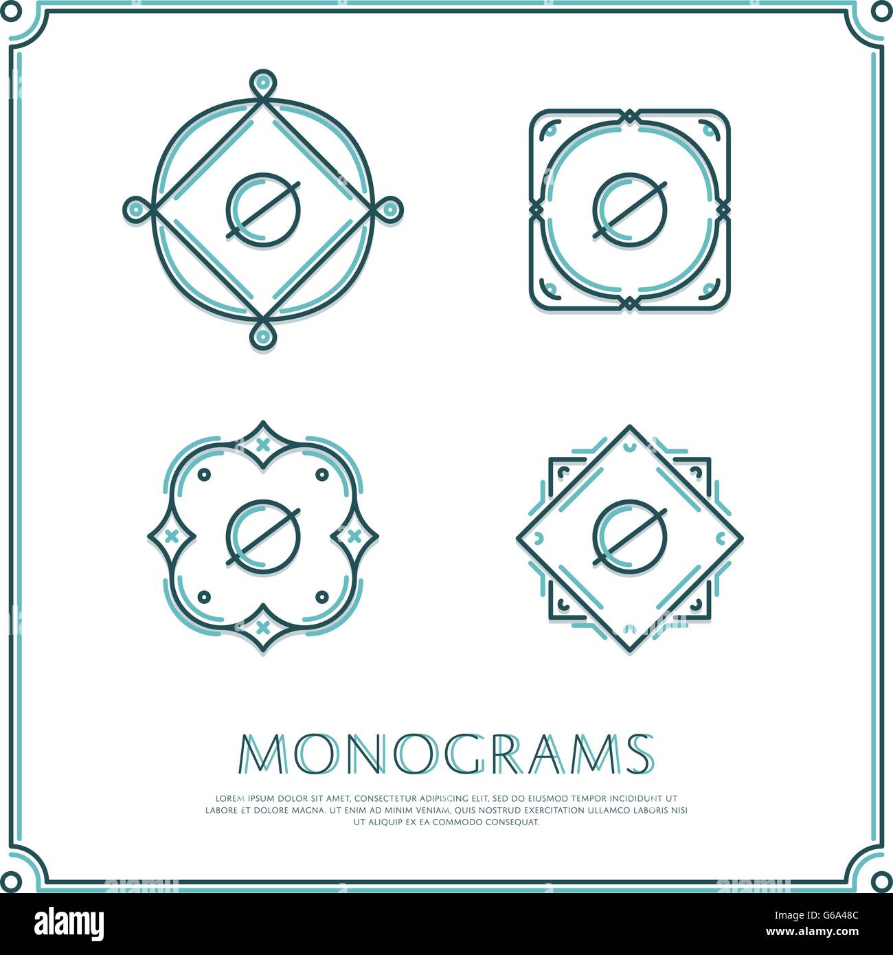 Vector Letter O Monogram Stock Vector Image & Art - Alamy