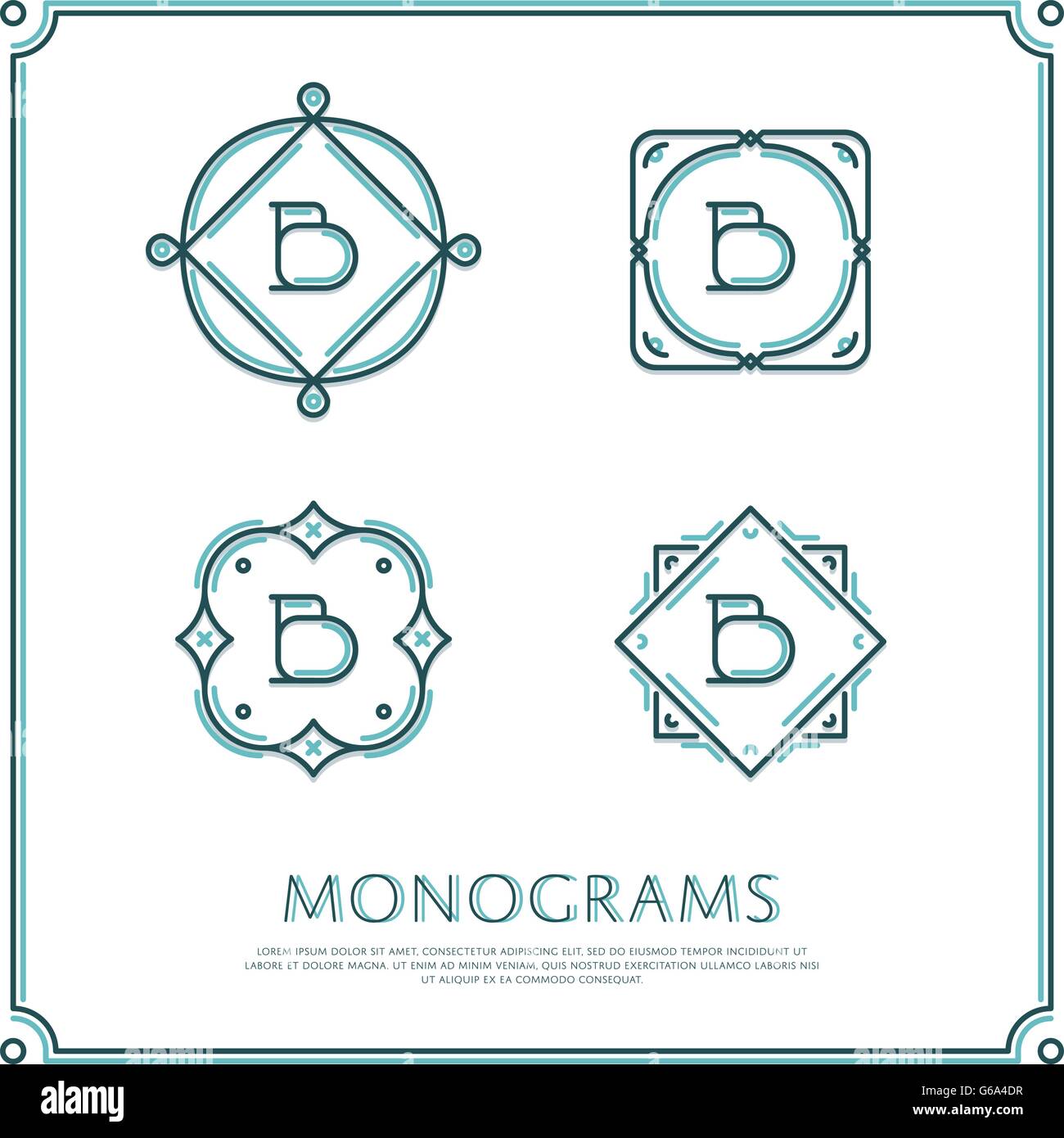 Vector Letter B Monogram Stock Vector Image & Art - Alamy