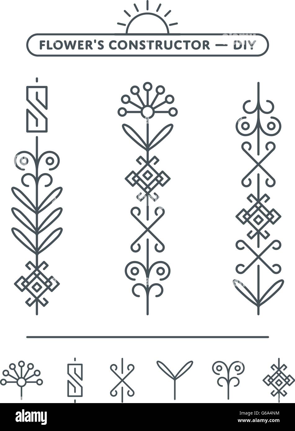 Vector Flower Illustration Stock Vector Image & Art - Alamy