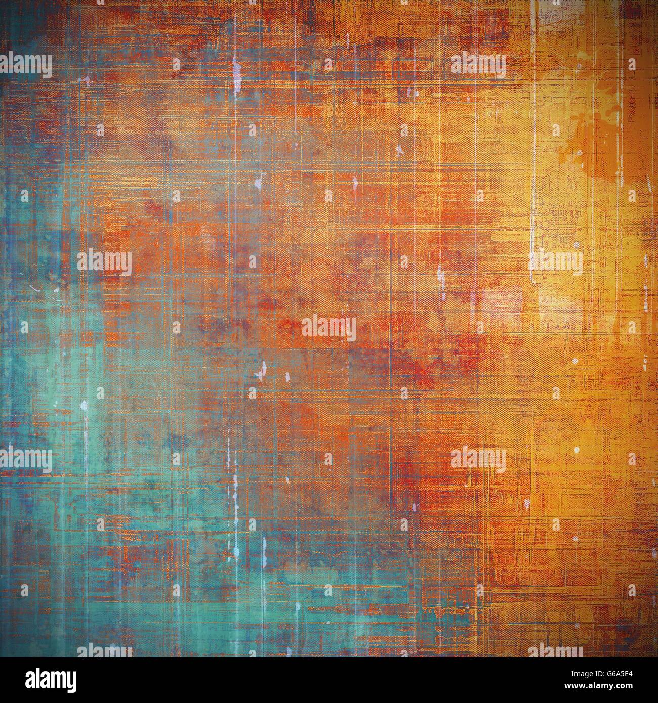 Retro vintage colored background with noise effect; grunge texture with different color patterns: yellow (beige); brown; blue; red (orange); cyan; pink Stock Photo