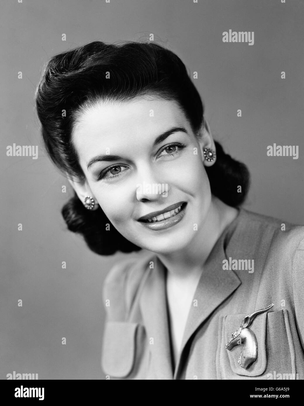 1940 S Woman Hairstyle Stock Photos 1940 S Woman Hairstyle Stock