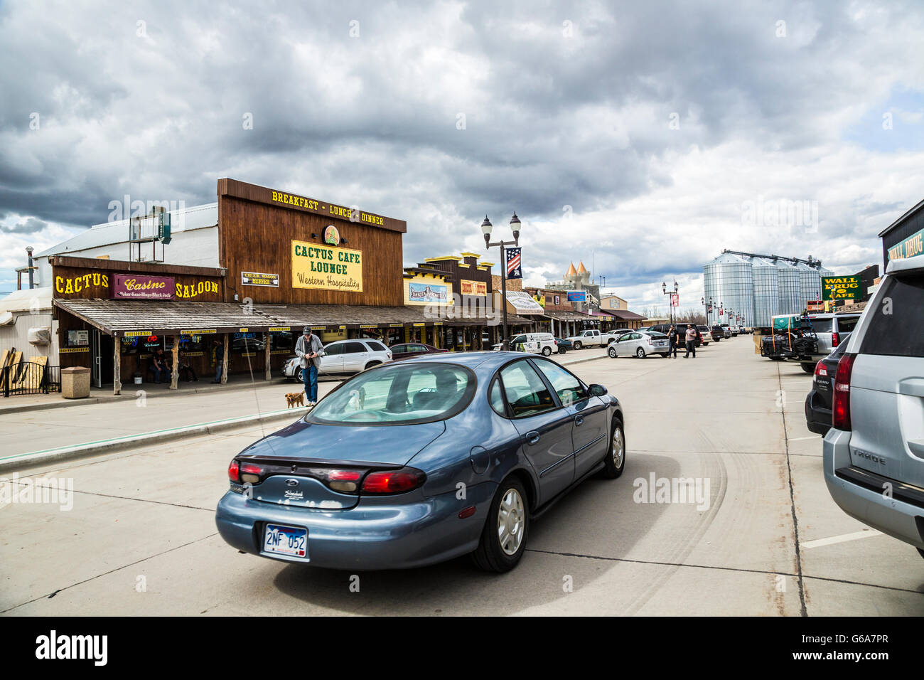 Town of Wall South Dakota and Main Street Stock Photo Alamy