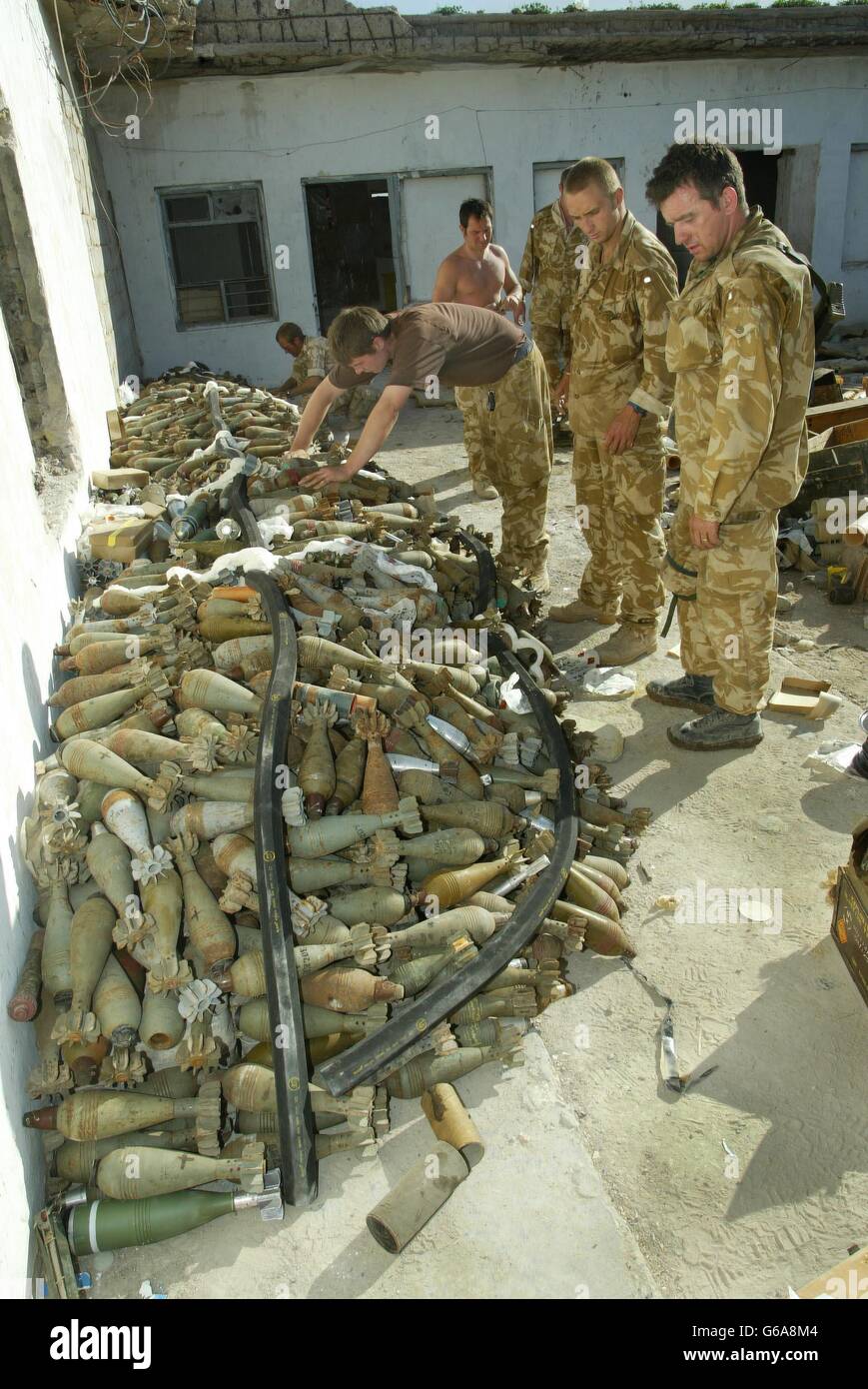 Troops discover arms cache Stock Photo Alamy