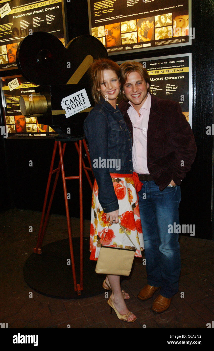 Actors Kelly Reilly and Kevin Bishop at the Prince Charles Cinema in Leicester Square, central London, for the UK premiere of their film Pot Luck, during the gala opening of the Carte Noire London French Film Festival. Stock Photo