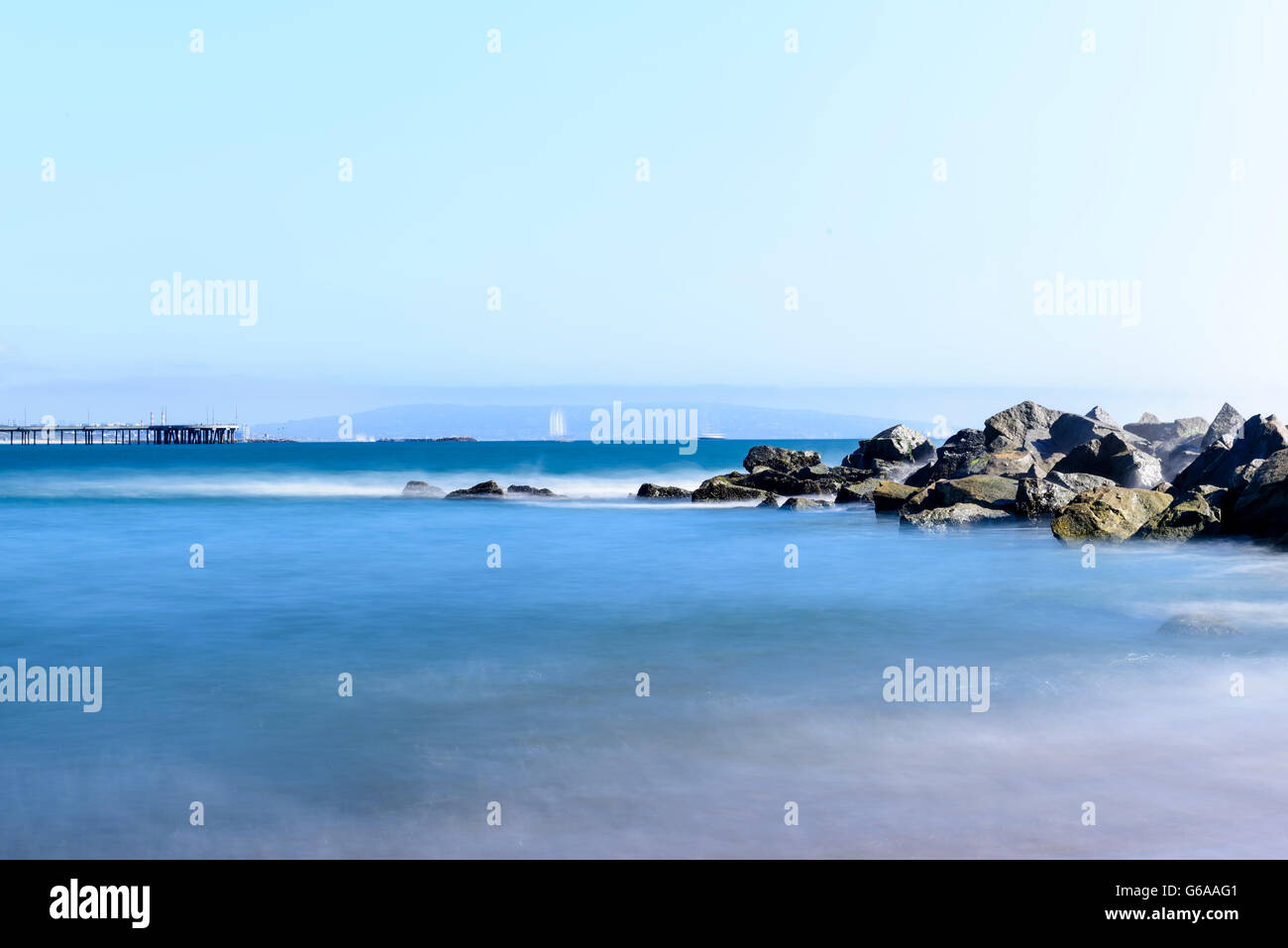 Rocks at the Venice beach in Los Angeles, California USA Stock Photo - Alamy