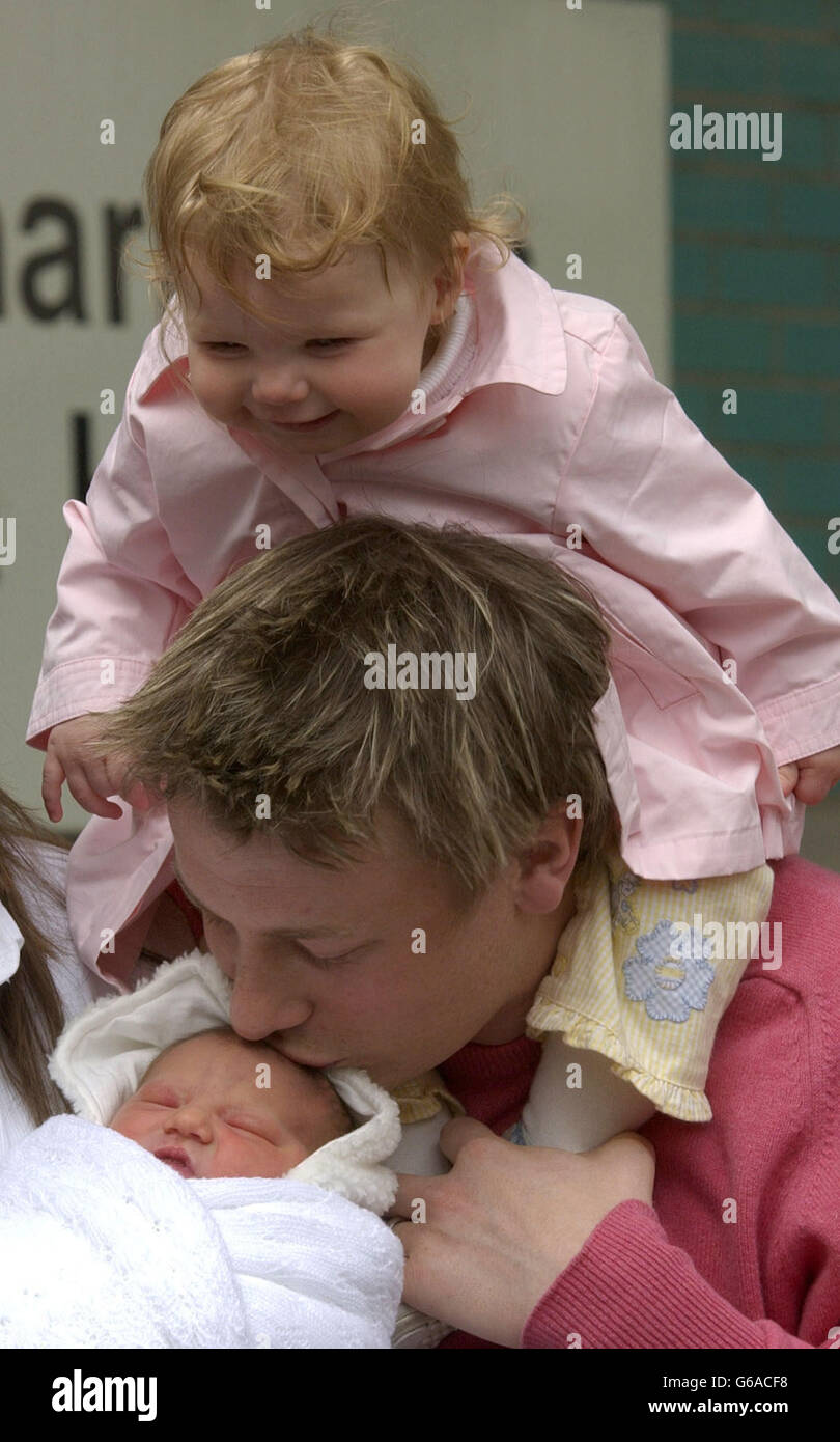 Jools and Jamie Oliver Daisy Boo Stock Photo 107179500 Alamy