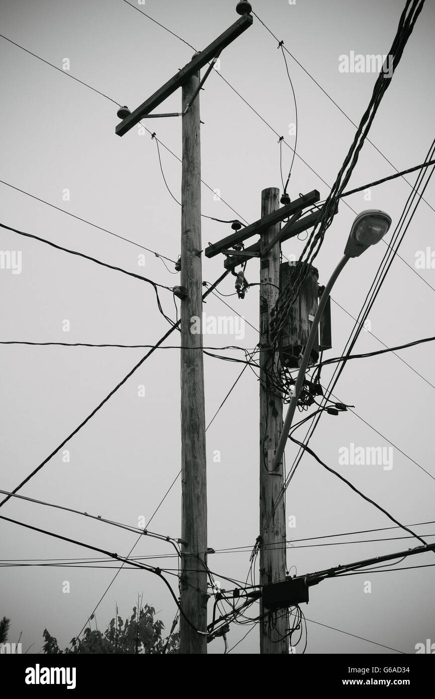 Power Poles and Wires Stock Photo - Alamy
