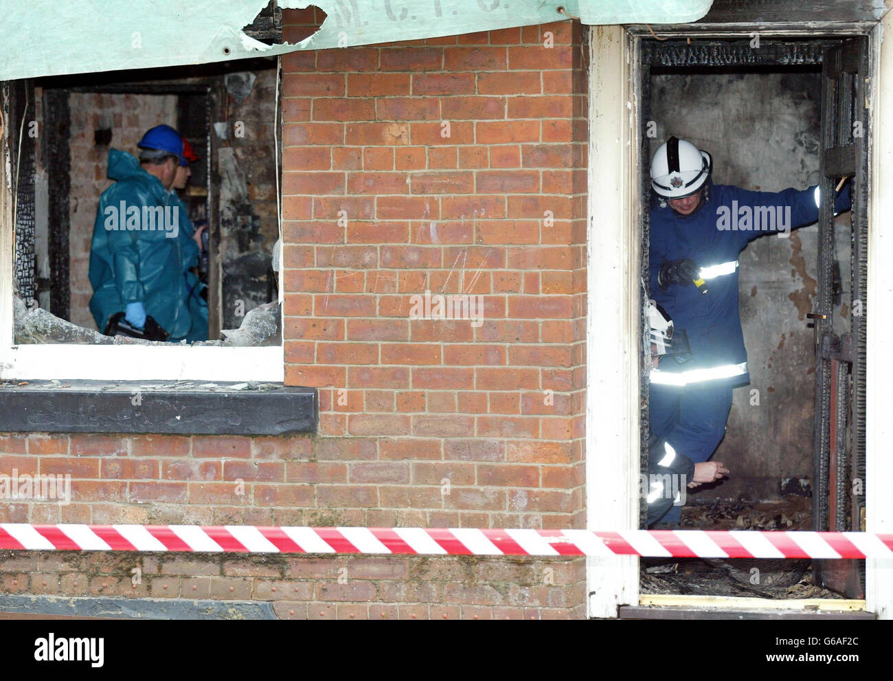 Rochdale family house fire Stock Photo Alamy