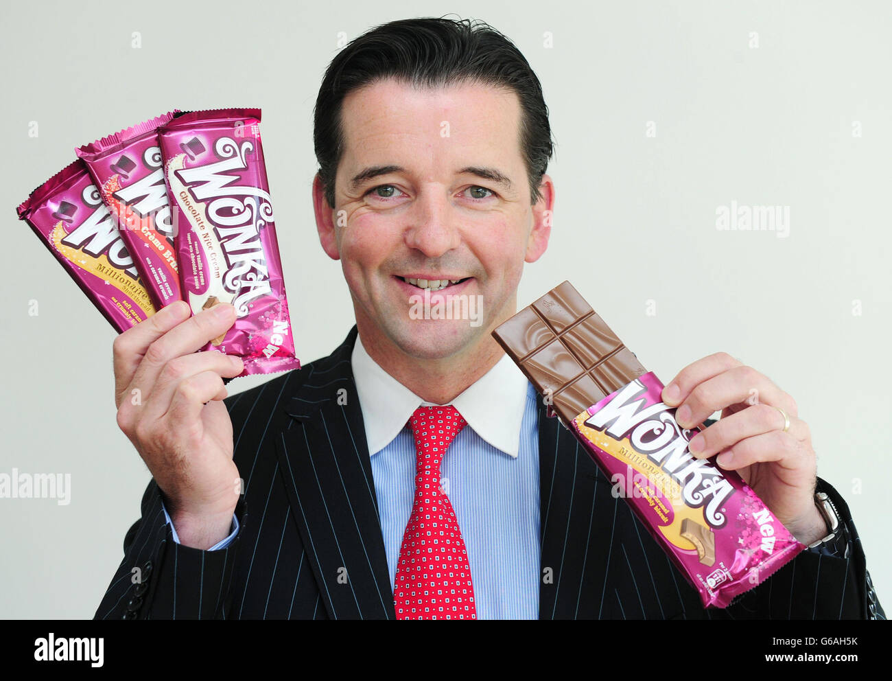 Wonka chocolate bar launch Stock Photo - Alamy