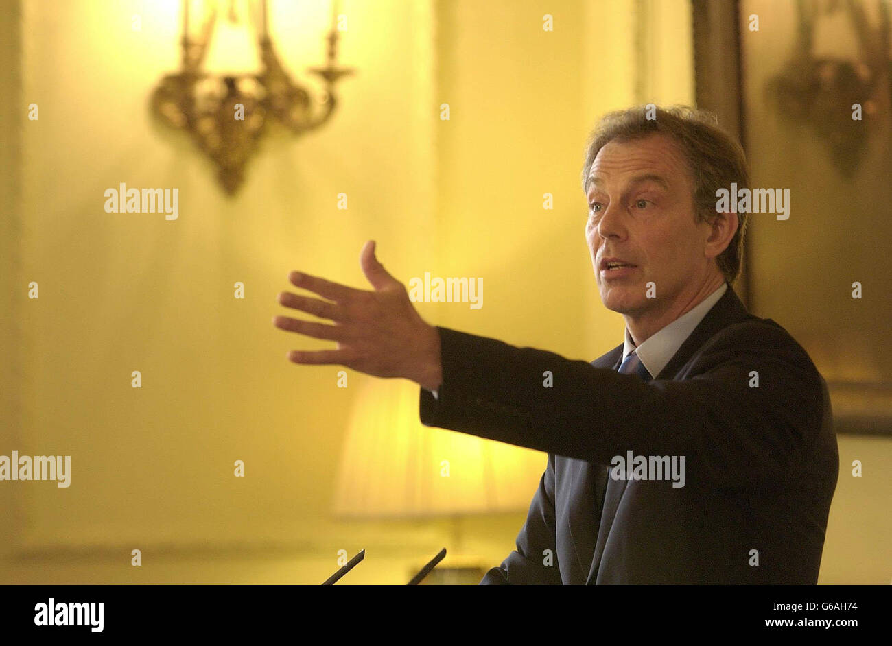 Tony Blair - Press Meeting Stock Photo - Alamy