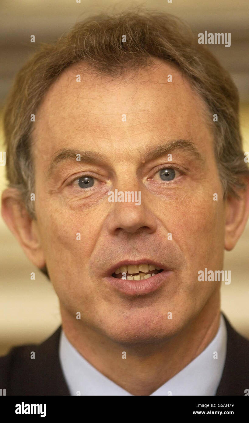 Tony Blair - Press Meeting Stock Photo - Alamy