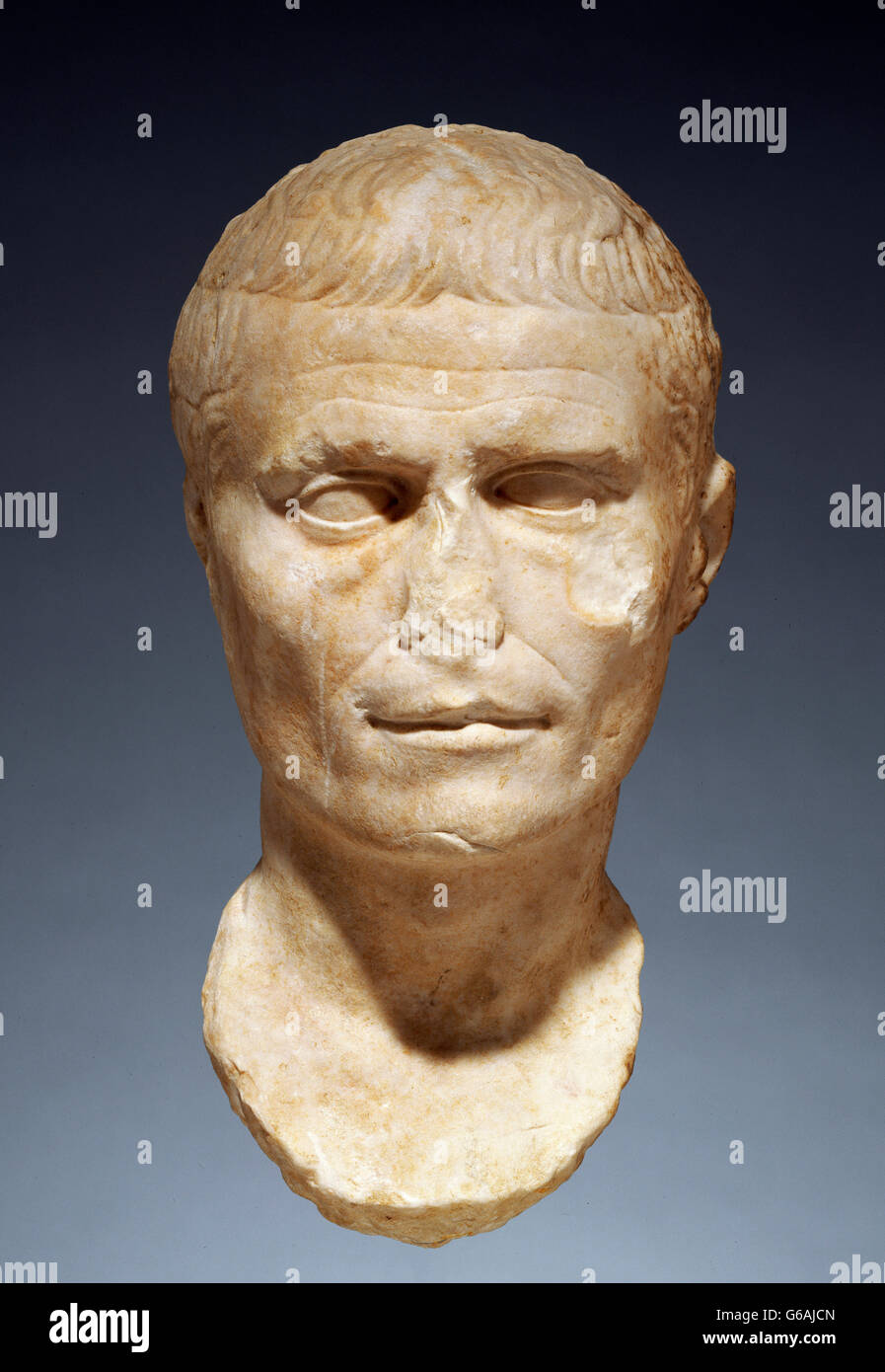 Julius Caesar. Marble bust / head of Julius Caesar (100 BC - 44 BC), 1st Century BC to 1st Century AD Stock Photo