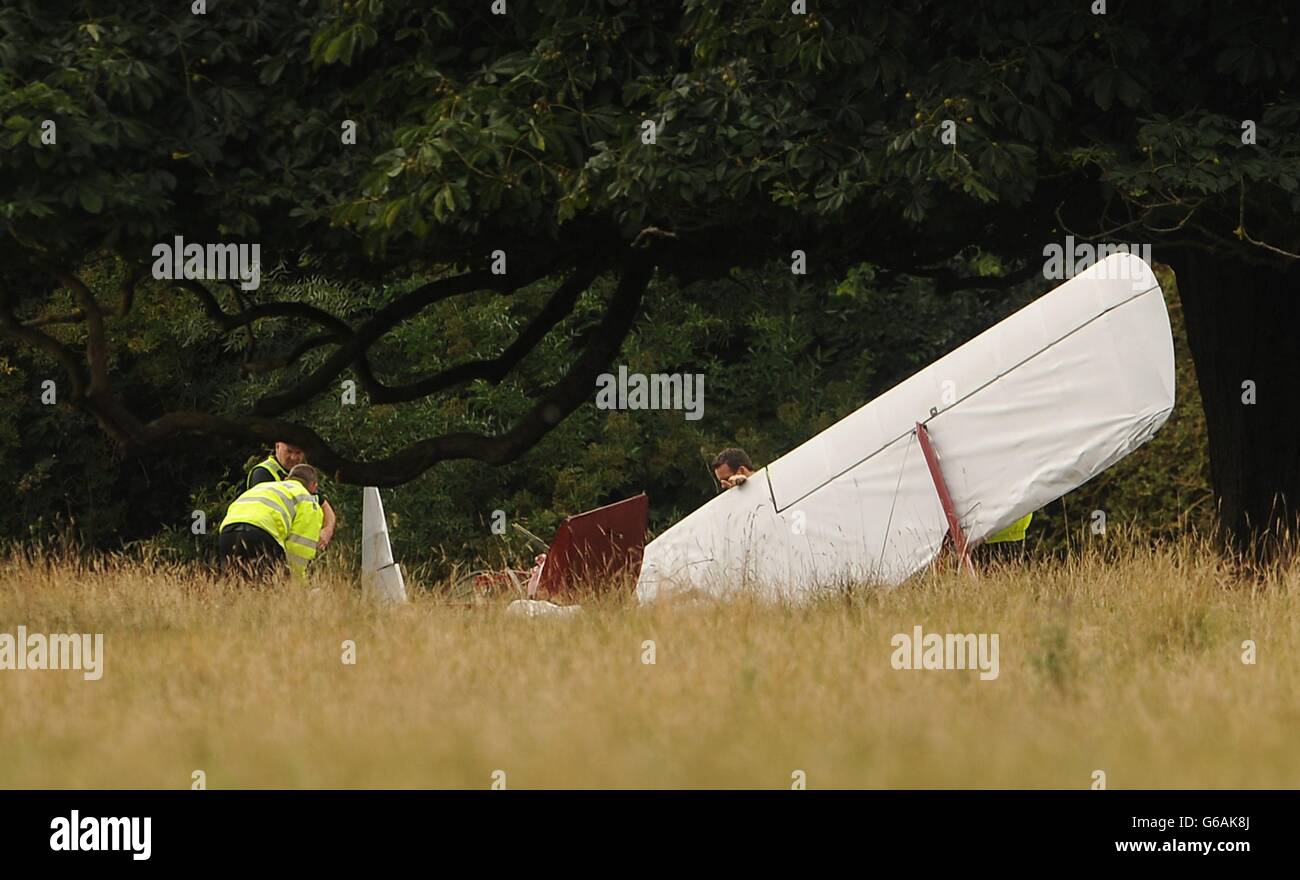 Boy hurt in aircraft crash Stock Photo Alamy