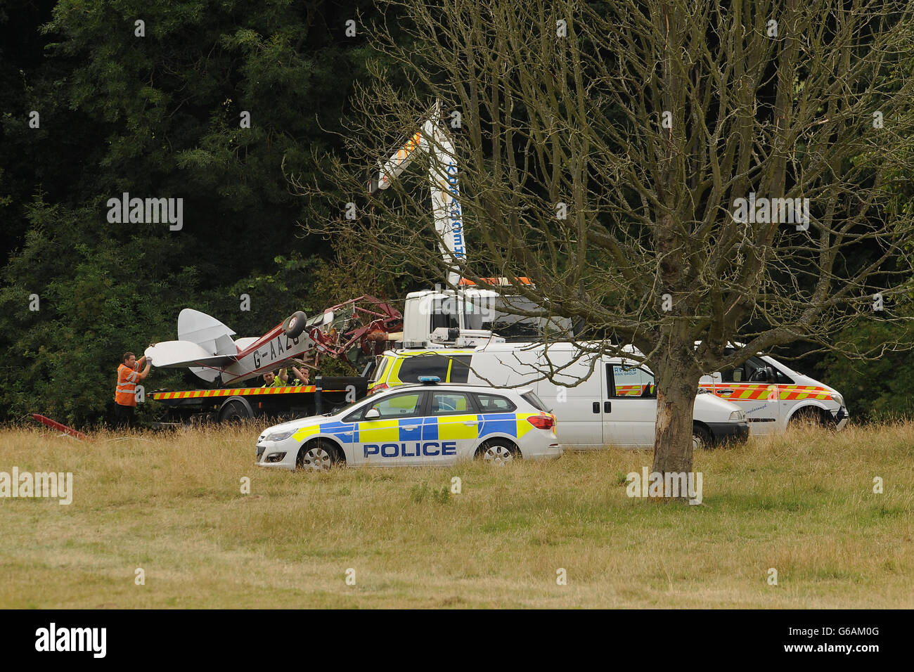 Boy hurt in aircraft crash Stock Photo Alamy