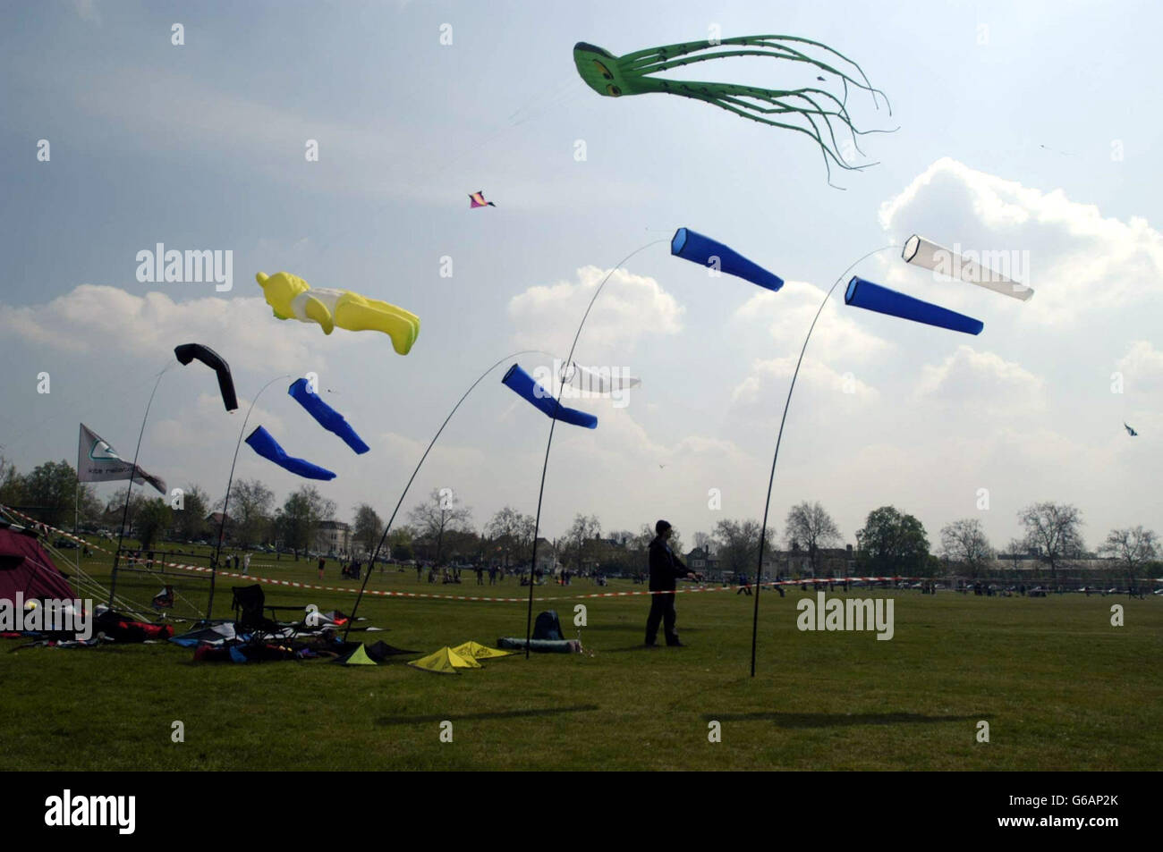 The 6-th Streatham Common Kite Day, Streatham Common. Stock Photo