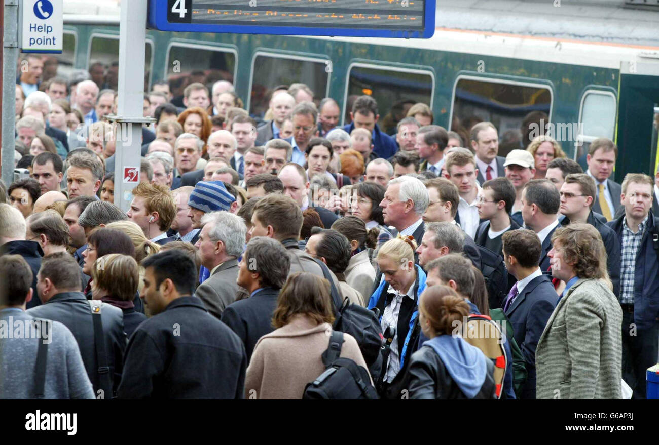 Social transport travel crowds congestion queues trains hi-res stock ...