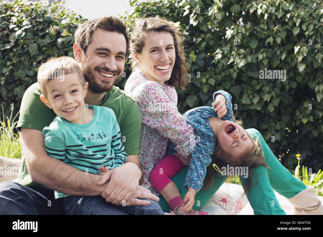 Family enjoying a day out picniking, portrait Stock Photo