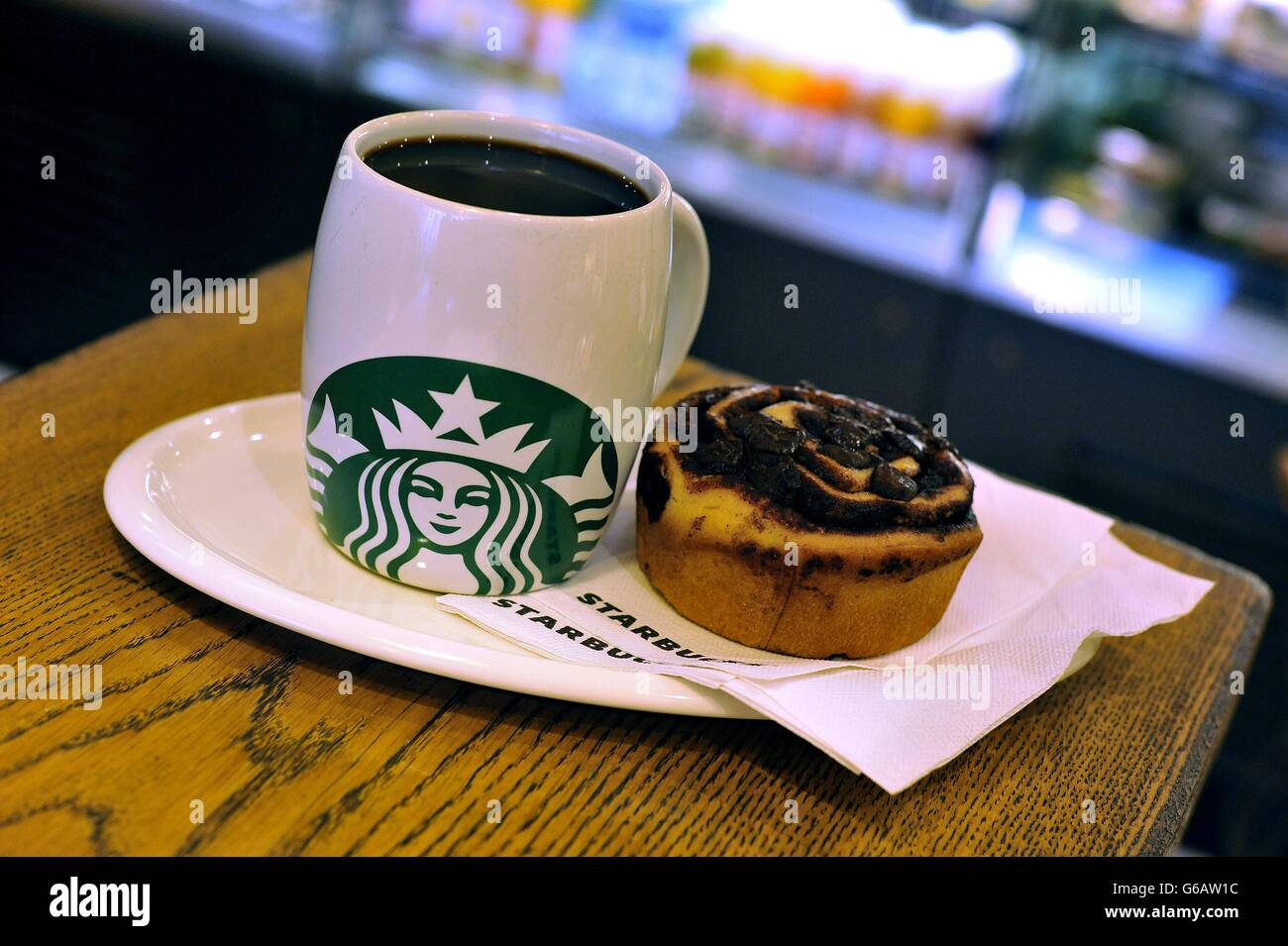 A starbucks coffee and a danish pastry at starbucks hires stock photography and images Alamy