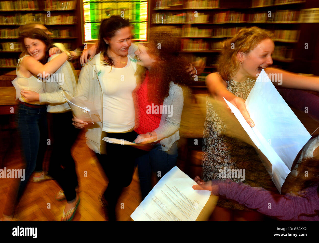Students celebrate a level results central high school in jesmond hi ...