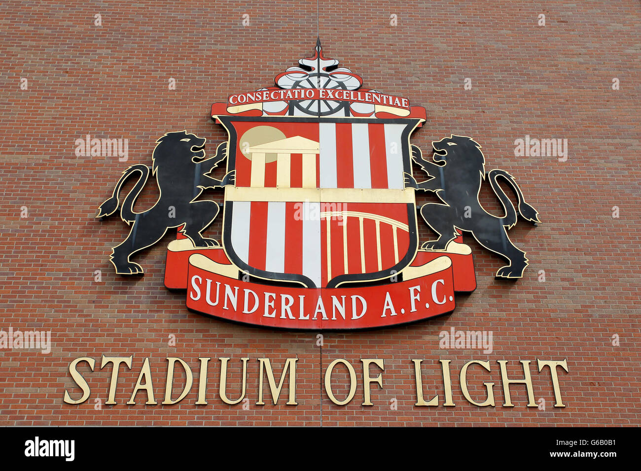 Soccer - Barclays Premier League - Sunderland v Fulham - Stadium of Light. A Sunderland emblem Stock Photo
