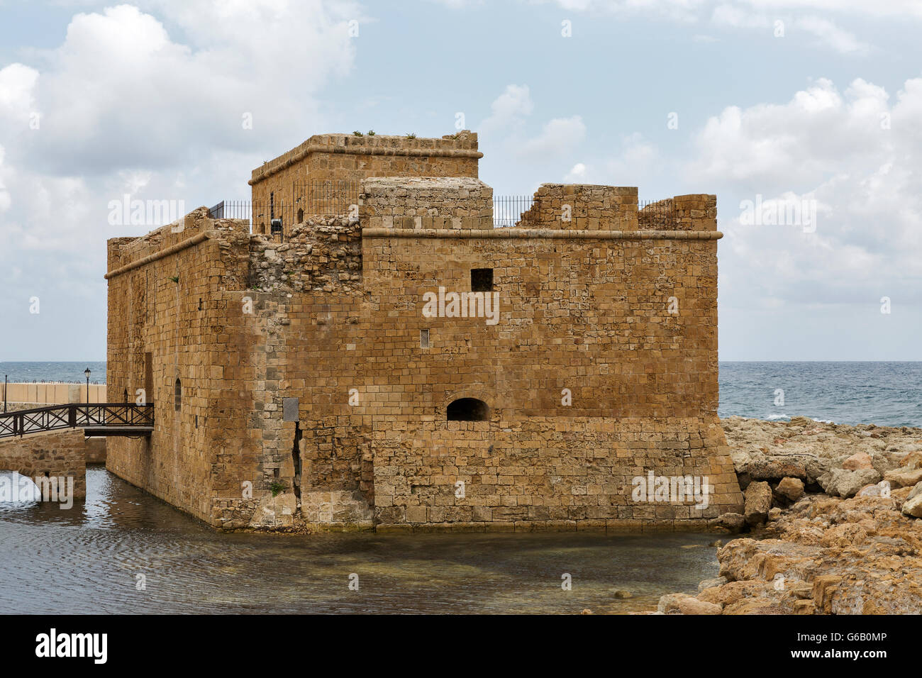 Medieval fort in Paphos port on Cyprus Stock Photo - Alamy