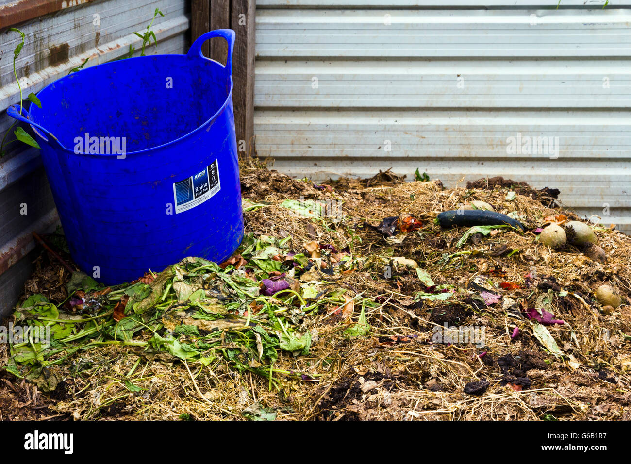 Composting food waste Stock Photo