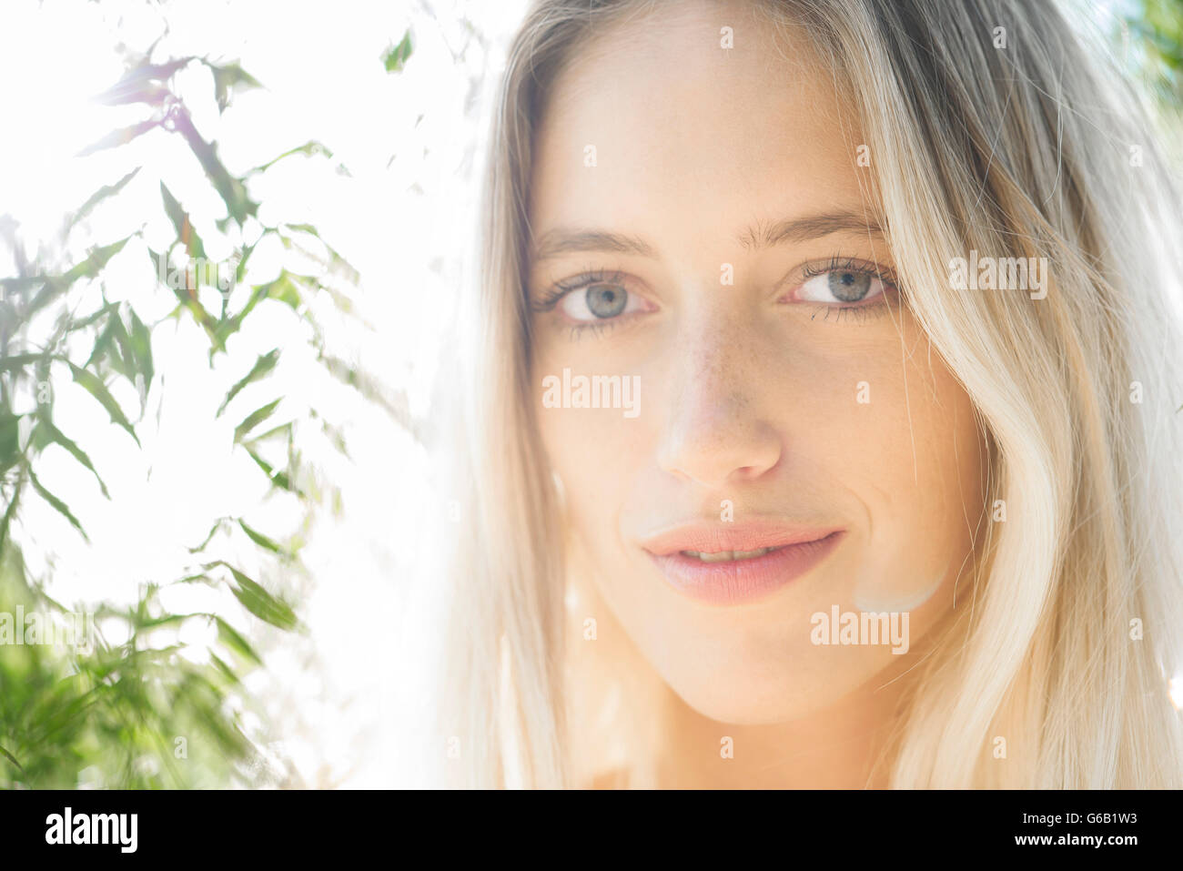 Young woman outdoors, portrait Stock Photo