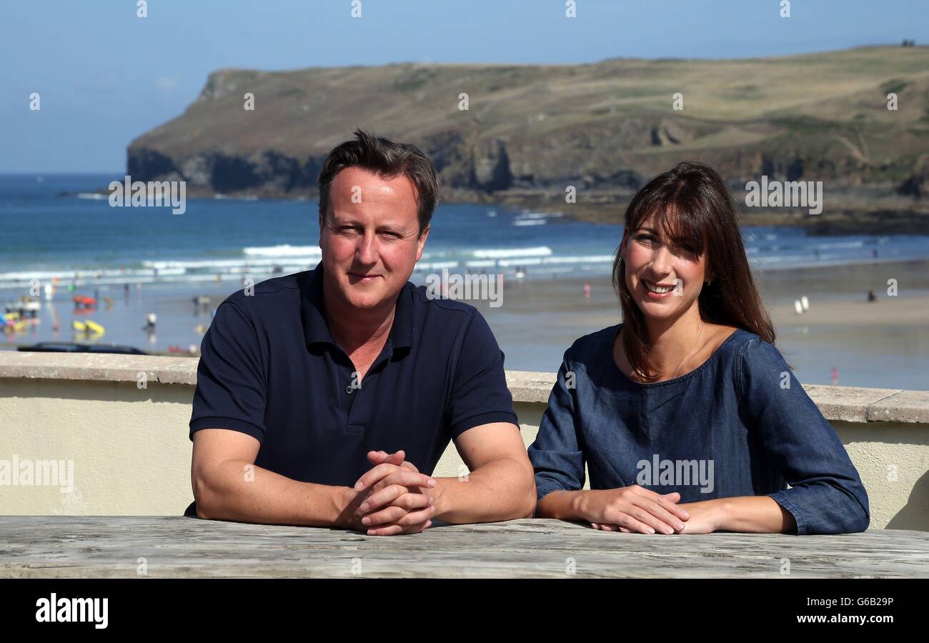 Cameron on holiday in Cornwall Stock Photo