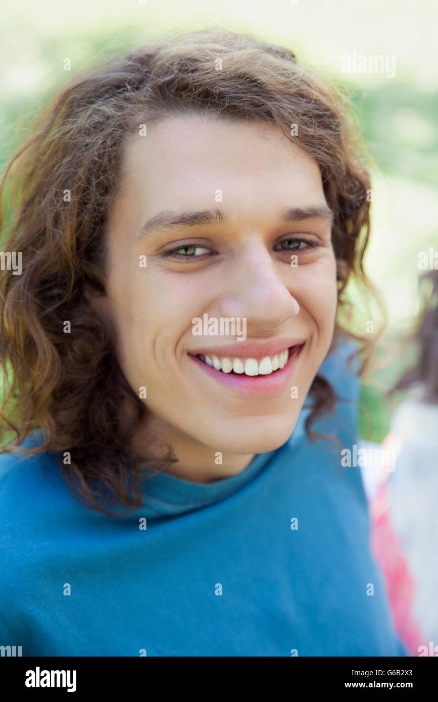 Young man in park Stock Photo