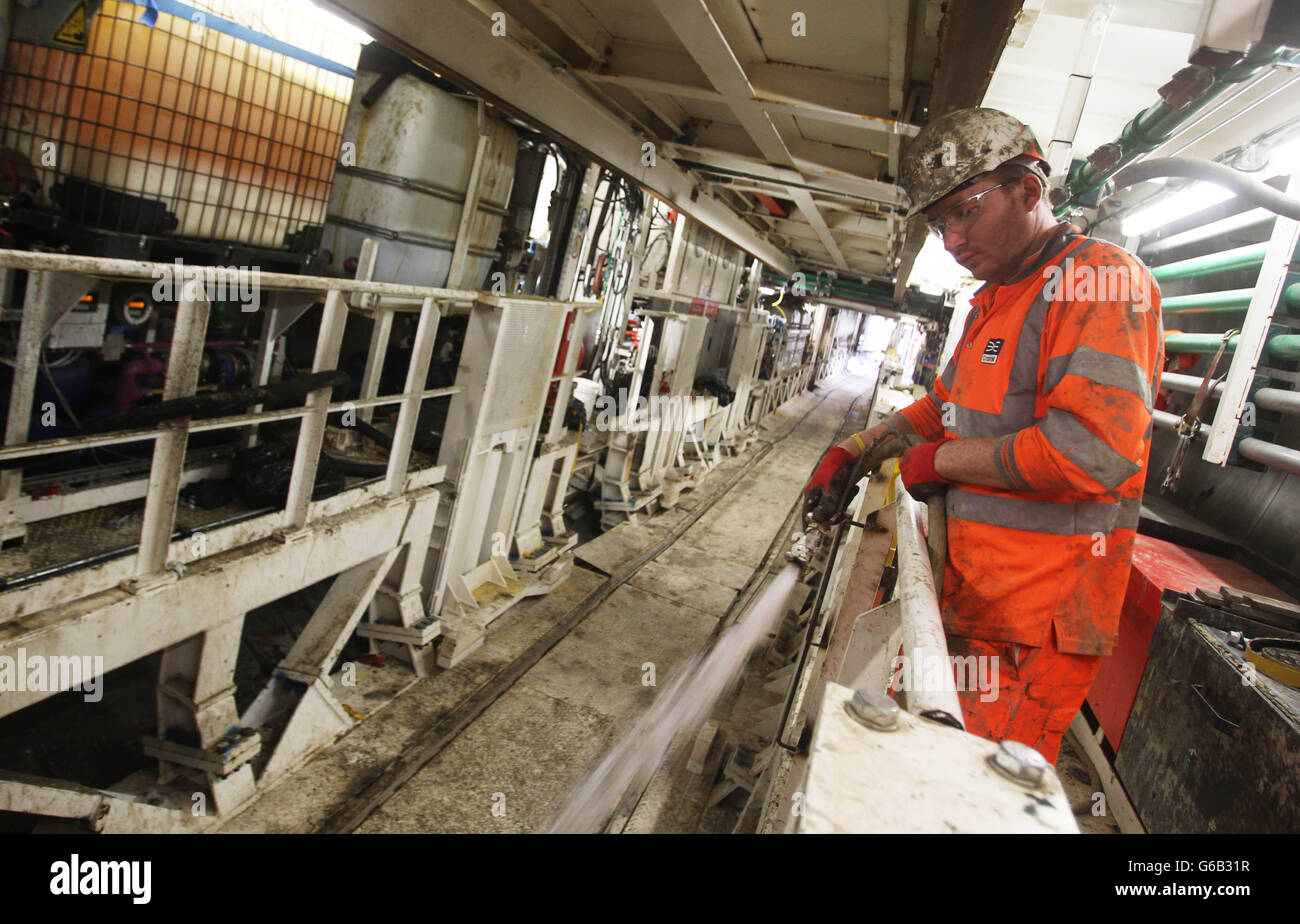The pudding mill lane crossrail construction site hi-res stock ...