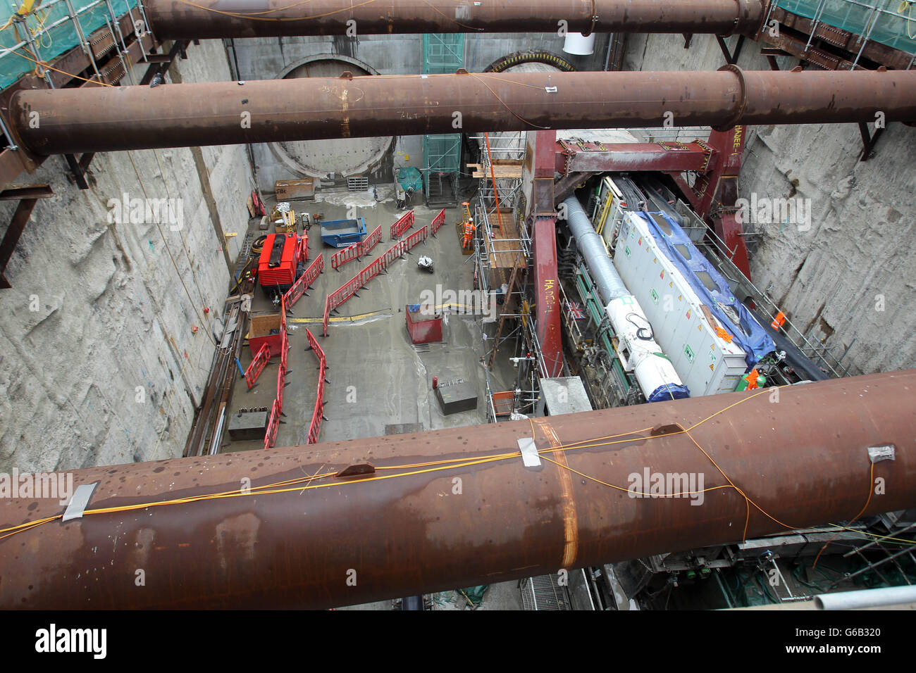 The pudding mill lane crossrail construction site hi-res stock ...