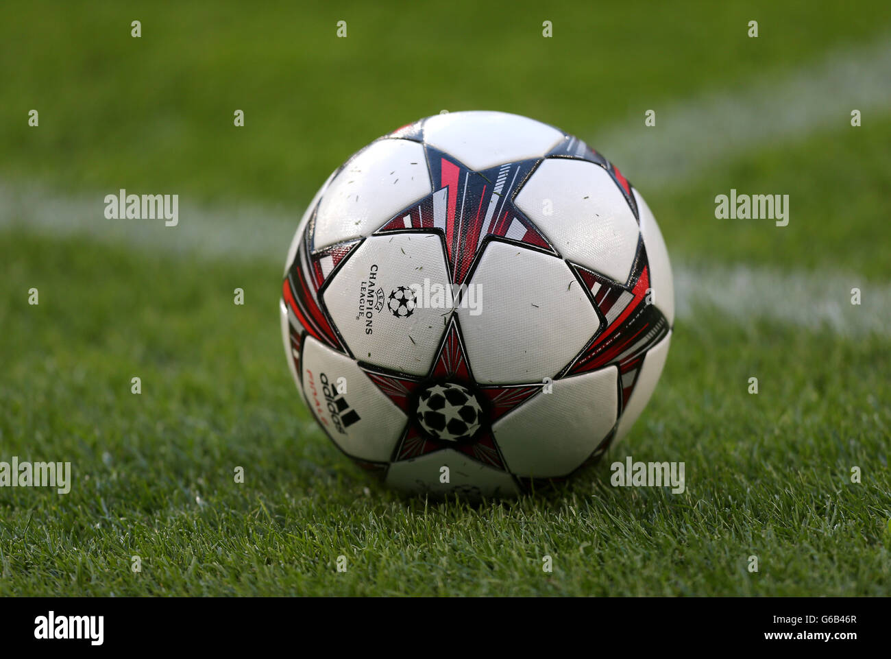 A view of an official Champions League Adidas match ball Stock Photo