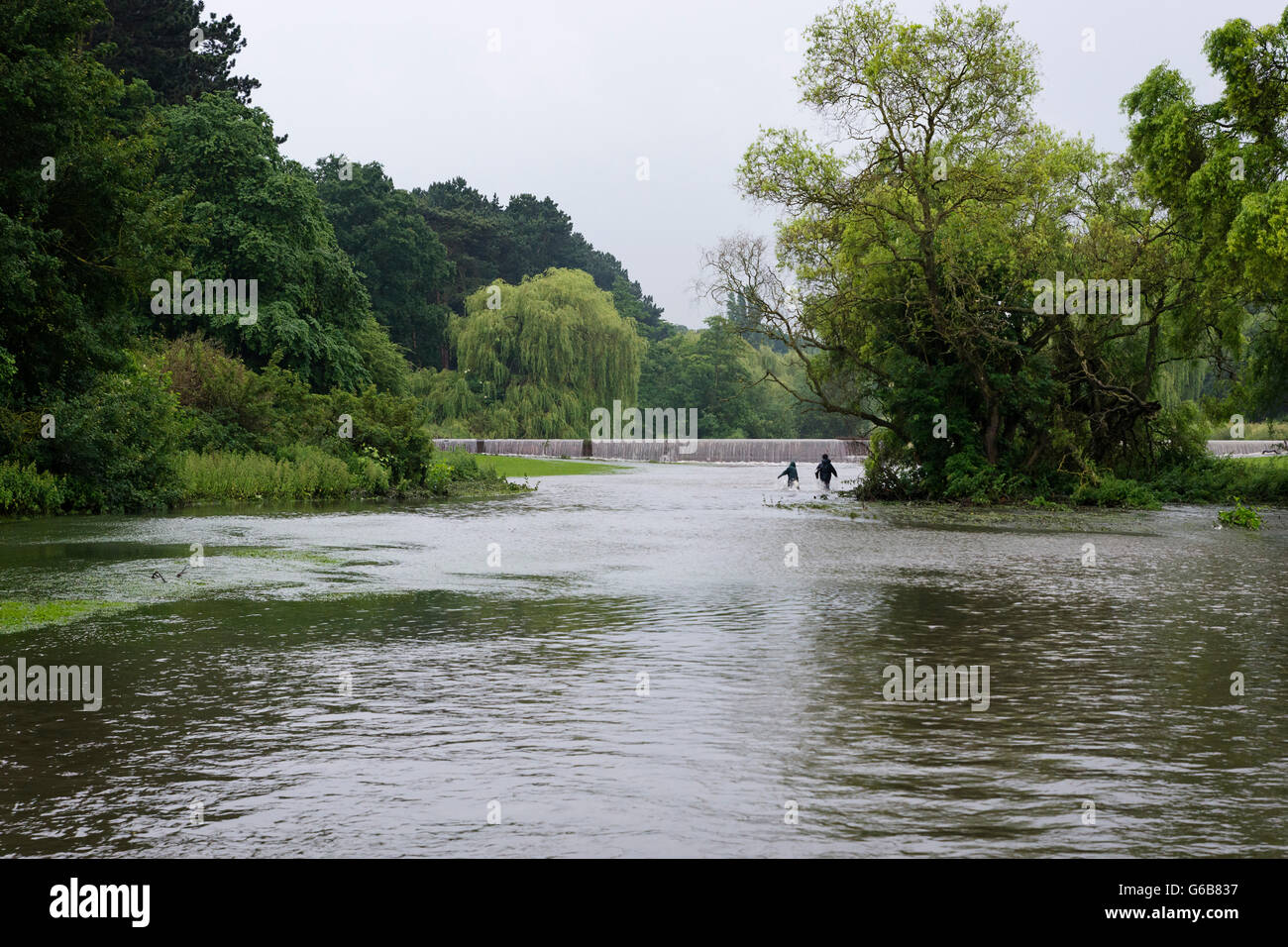 Wewlyn Garden City Lagoon Point of Interest During A Flash Flood Stock Photo