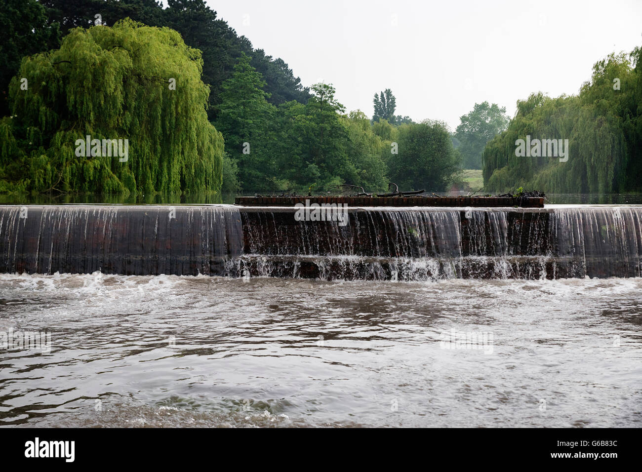 Wewlyn Garden City Lagoon Point of Interest During A Flash Flood Stock Photo