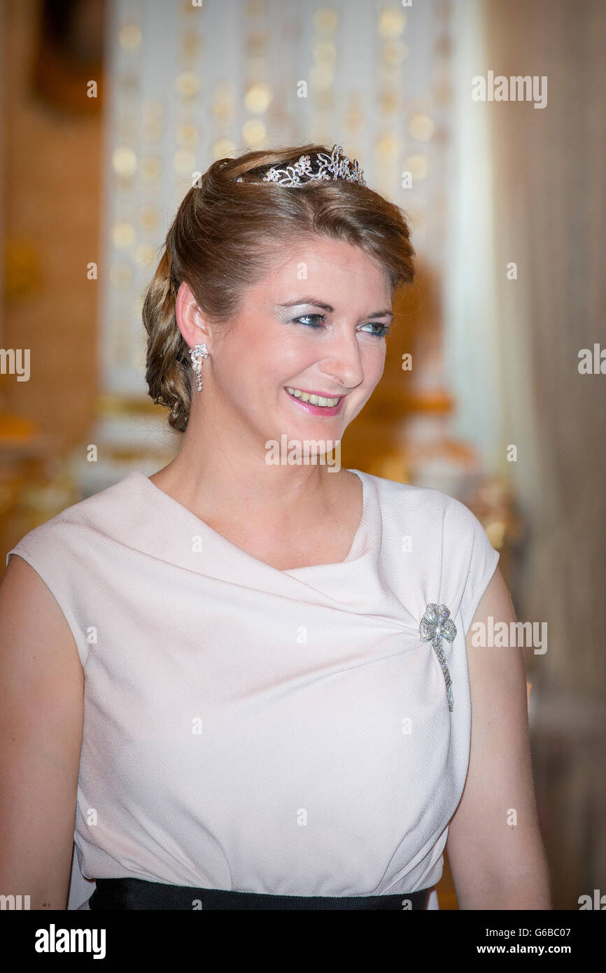 Hereditary Grand Duchess Stephanie of Luxembourg attend the official ...