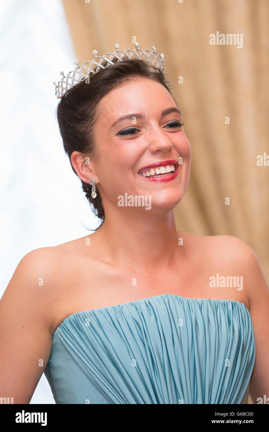 Princess Alexandra of Luxembourg attend the official reception during