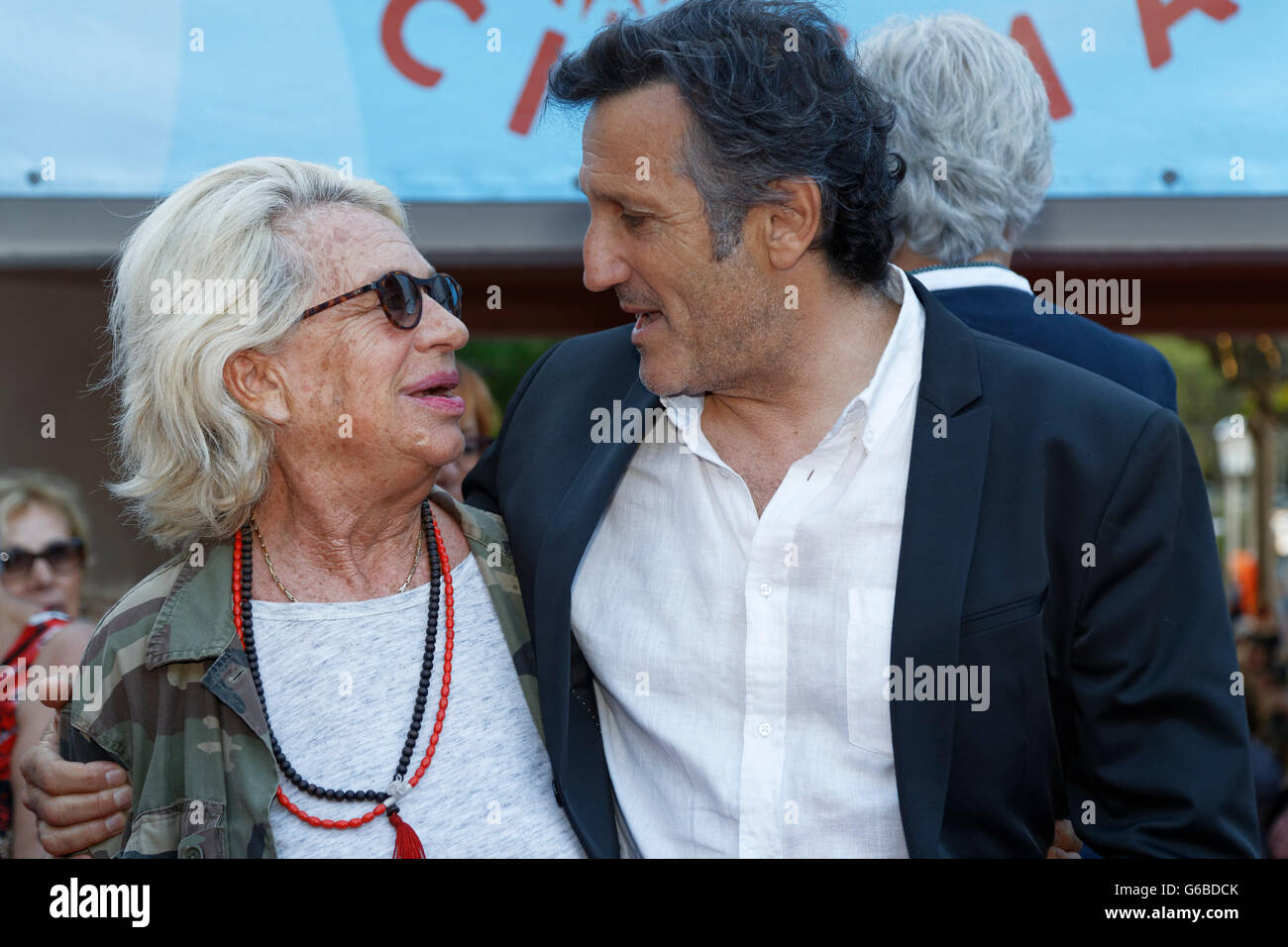 Michel La Rosa Et Véronique Jannot Cap of Agde, June, 23, 2016.Veronique de Villele & Michel La Rosa Stock