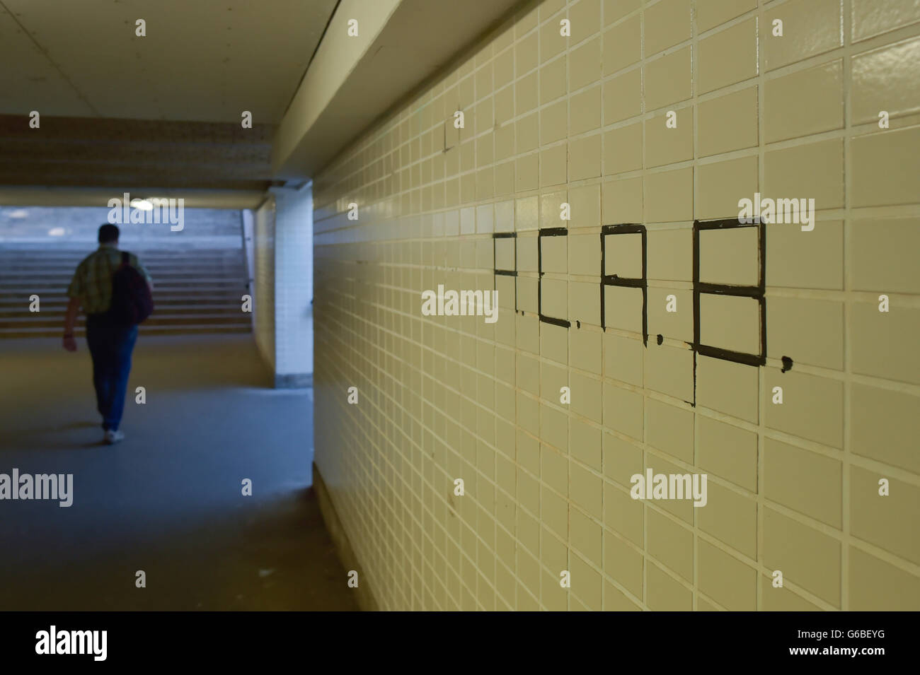 Berlin Germany 24th June 2016 A C A B Is Written On A Wall