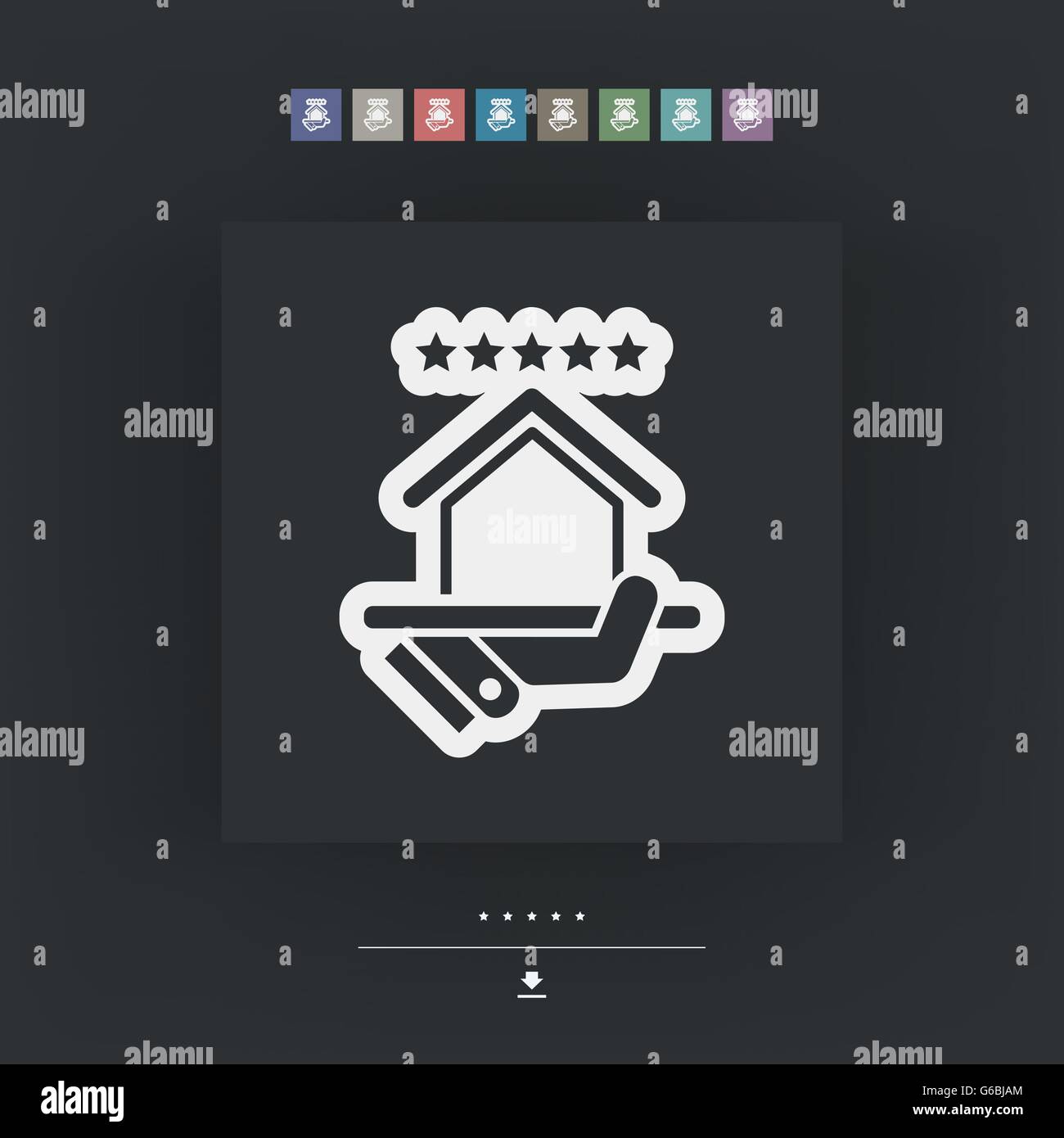 Top rating icon. House. Stock Vector