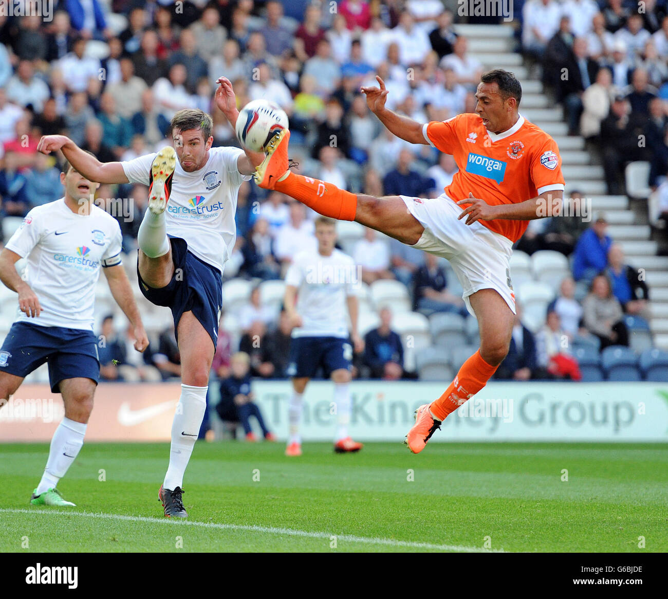 Soccer - Capitol One Cup 1st Round - Preston North End v Blackpool - Deepdale Stock Photo