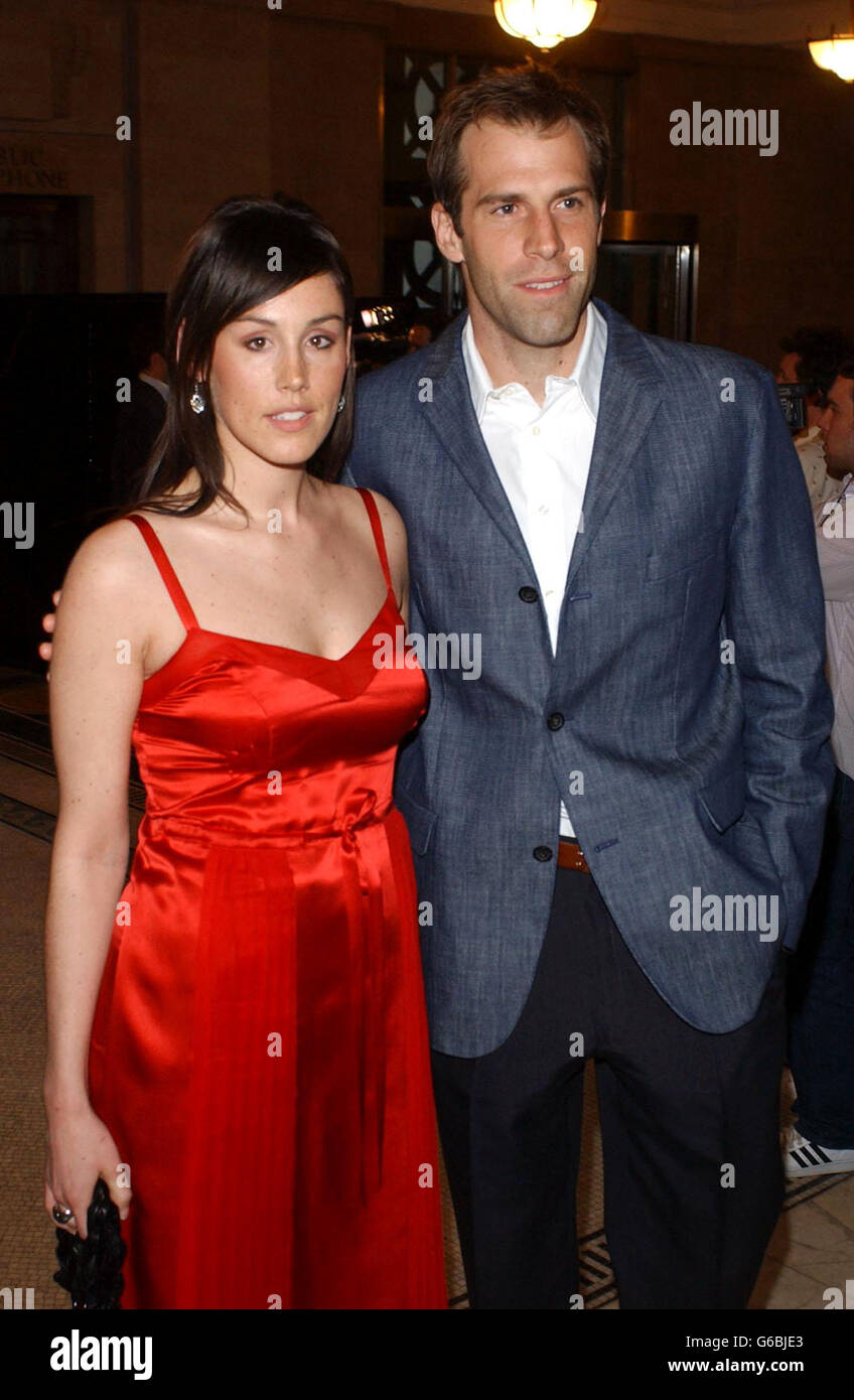 British Tennis Player Greg Rusedski And His Wife Lucy Arriving At A British Tennis Player Greg Rusedski And His Wife Lucy Arriving At A