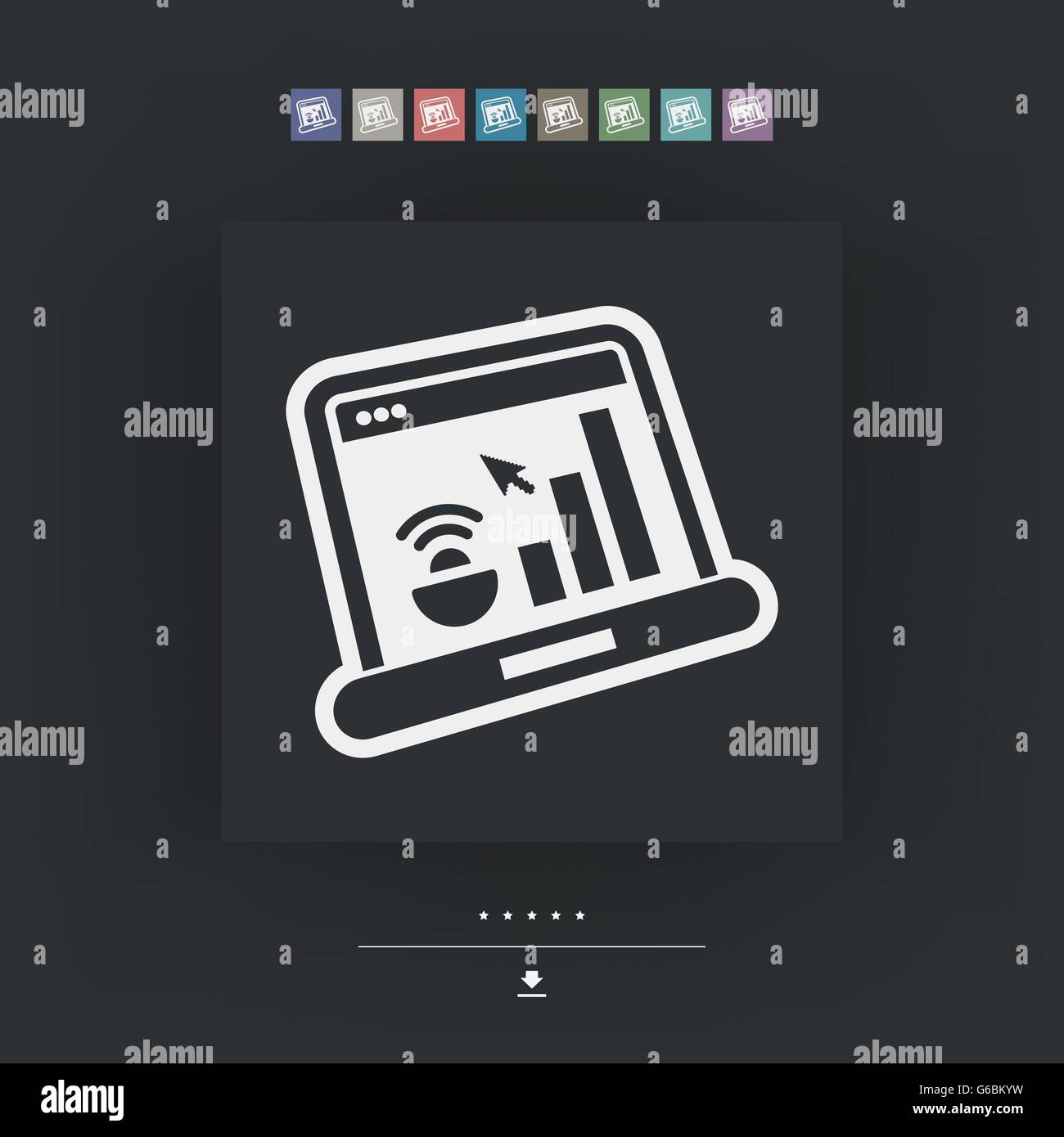 Computer levels icon Stock Vector