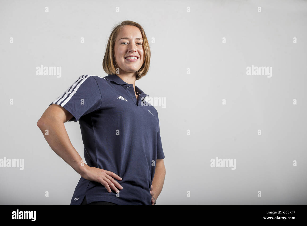 Great Britain's Lizzy Yarnold poses during the media open day at the University of Bath, Bath Stock Photo