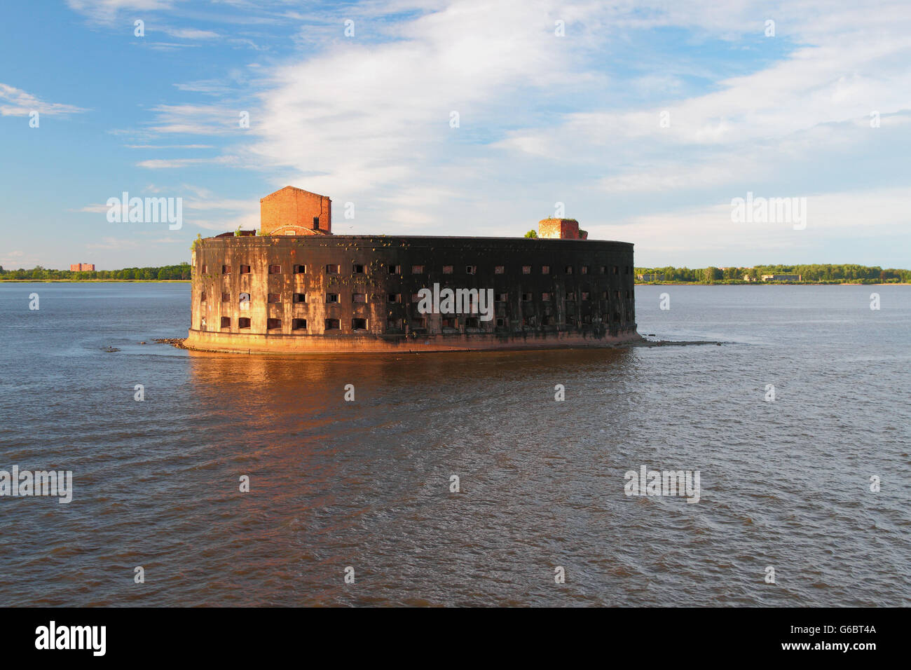 Fort 'Alexander I' ('Plague'), Kronstadt. St. Petersburg, Russia, 08-06-2016 Stock Photo