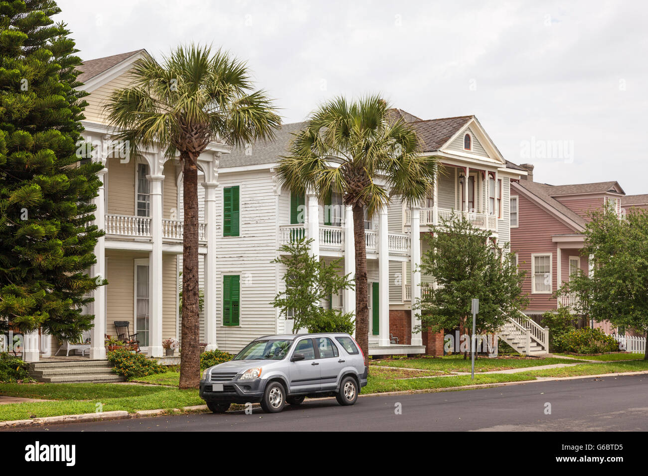 Houses in Galveston, Texas Stock Photo Alamy